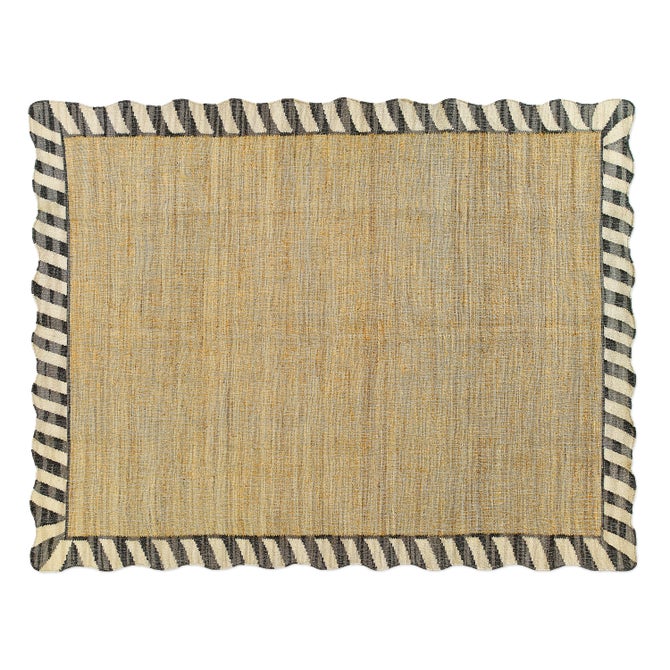 Jute Scalloped Black and White 8' x 10' Rug image number 0