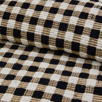 Natural, Black & White Checked 2' x 3' Rug