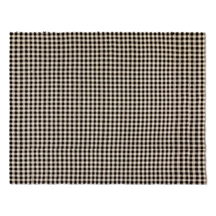 Natural, Black & White Checked 8' x 10' Rug