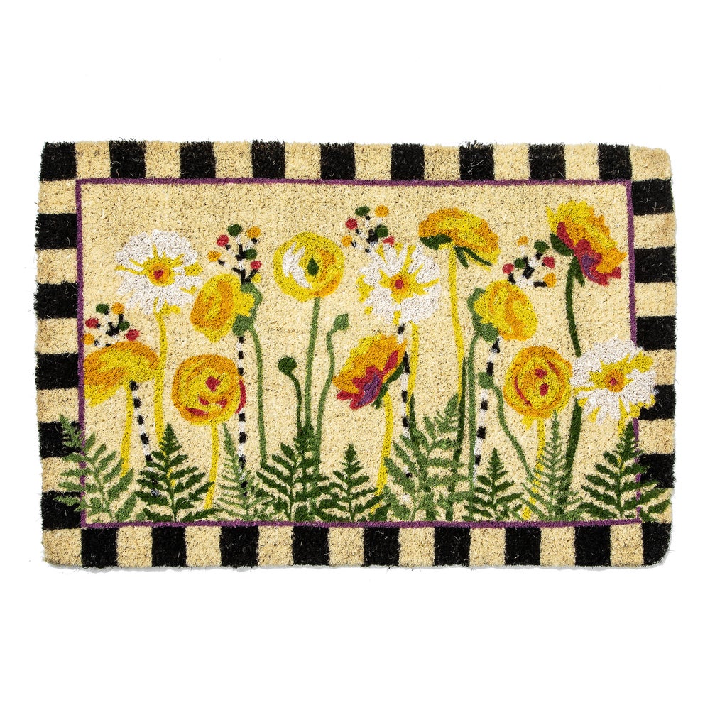 MacKenzie-Childs | Everything is Coming Up Daisies Entrance Mat