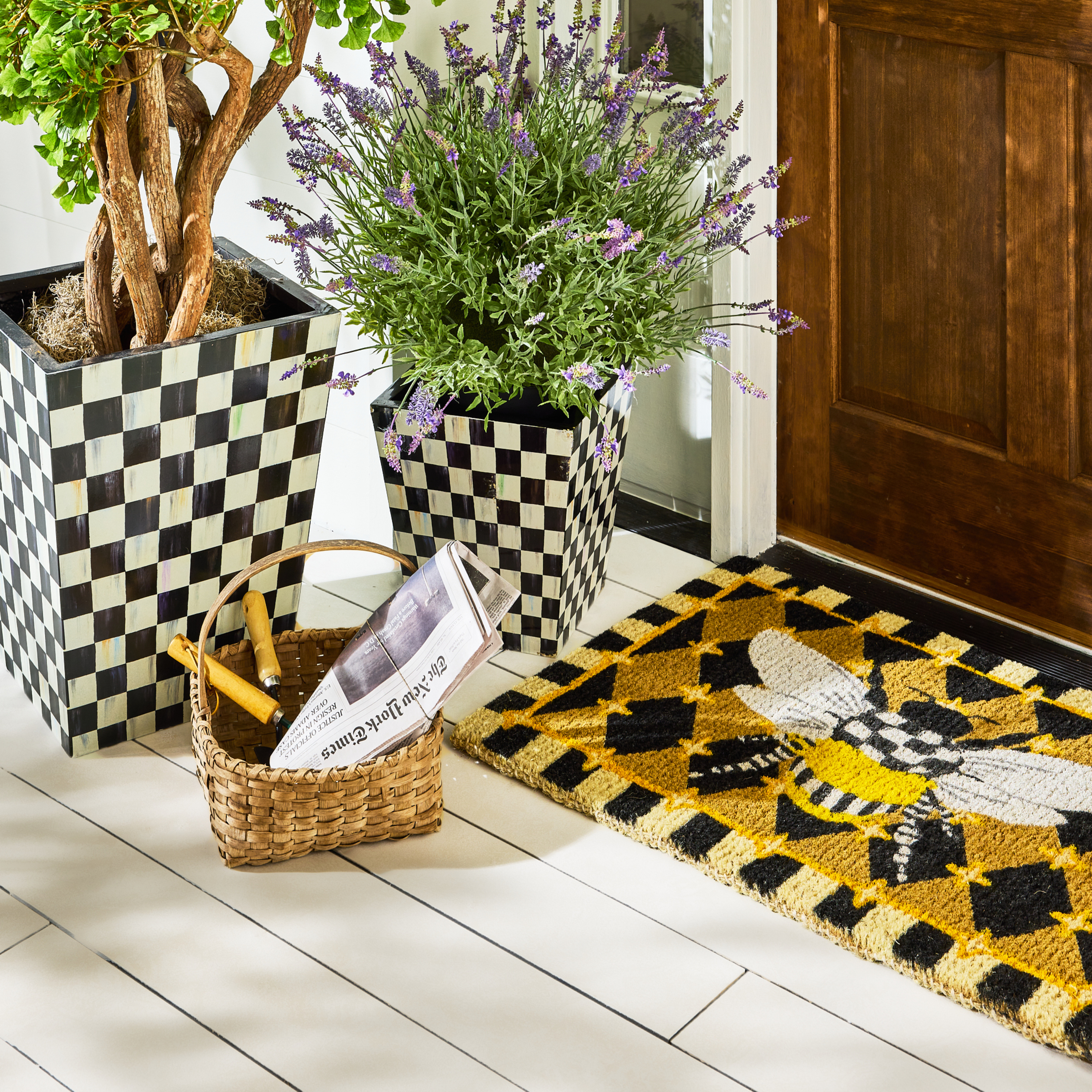 MacKenzie-Childs | Honeycomb with Bees Entrance Mat