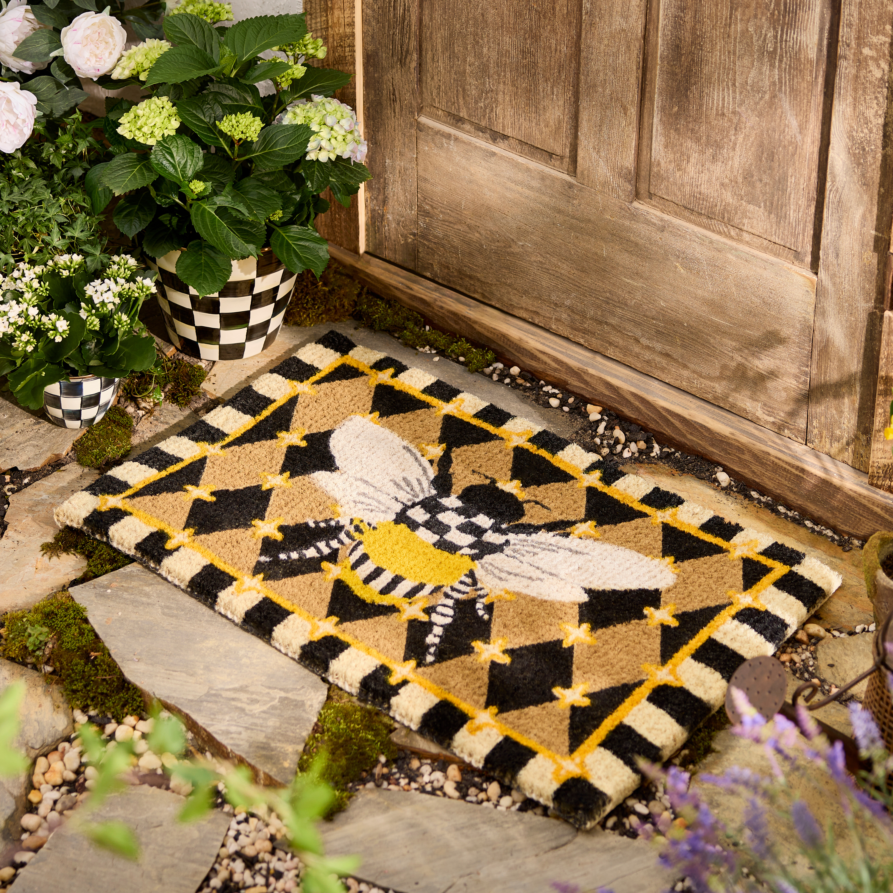 MacKenzie-Childs | Honeycomb with Bees Entrance Mat