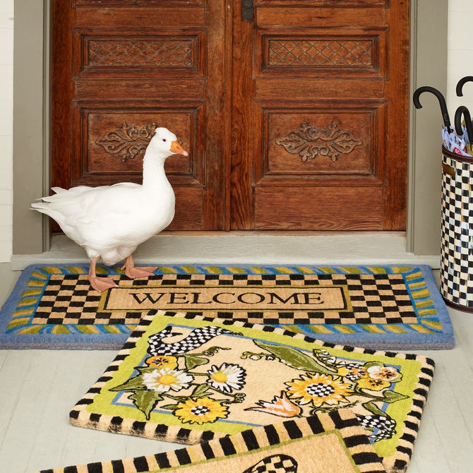 Welcome Periwinkle Double Door Entrance Mat image number 6