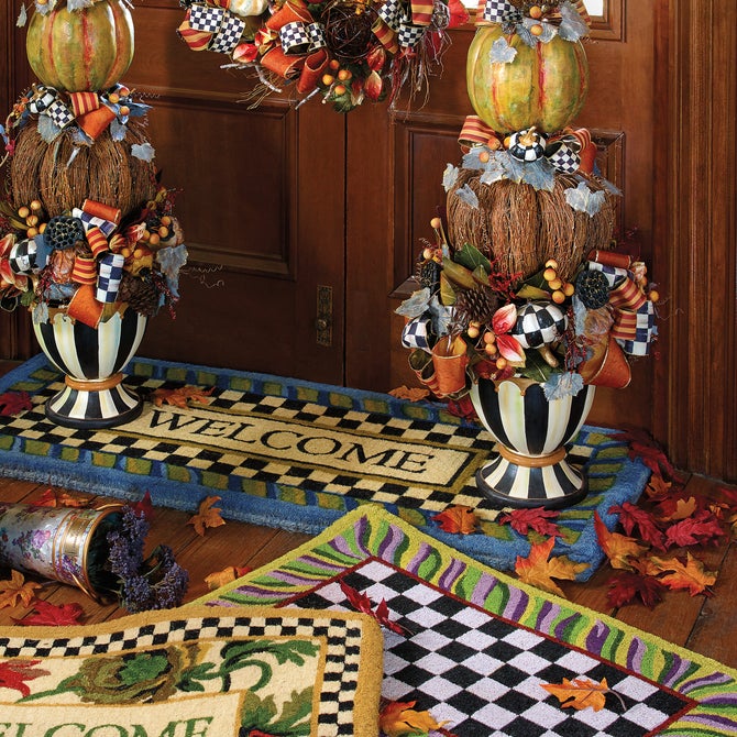 Welcome Periwinkle Double Door Entrance Mat image number 8