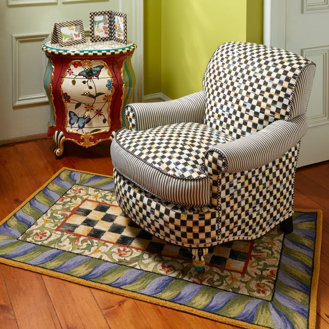 Courtly Check Purple & Green 3' x 5' Rug image number 1