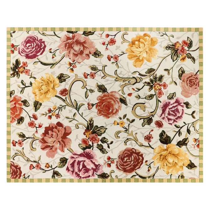 Golden Peonies 8' x 10' Rug image number 0