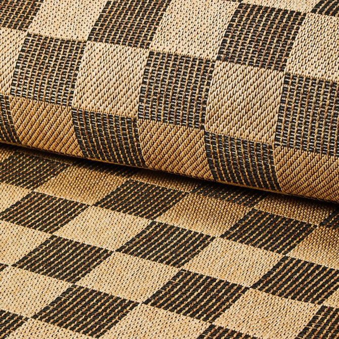 Black Check 5' x 8' Indoor/Outdoor Rug image number 1