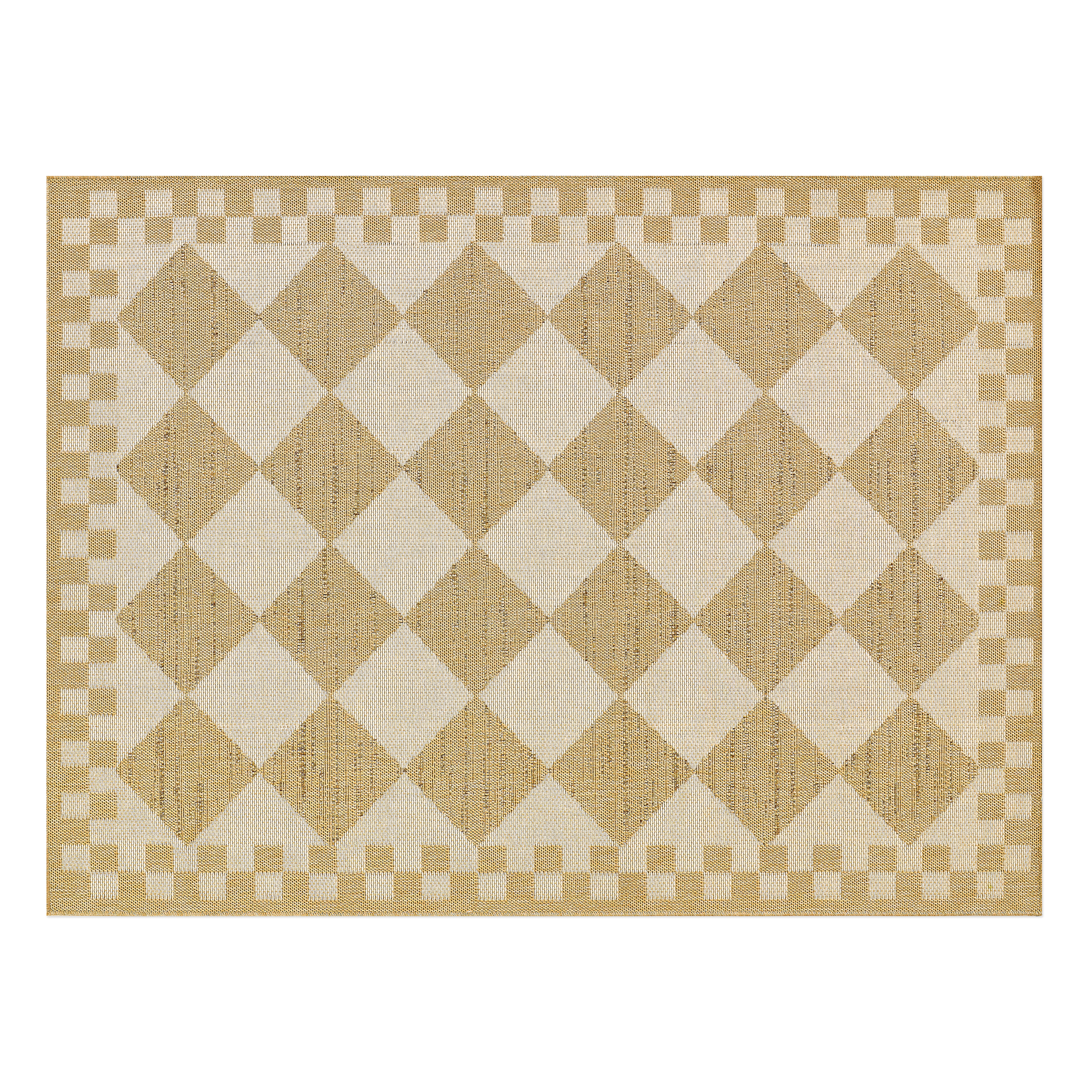 MacKenzie-Childs | White Diamond 5' x 8' Indoor/Outdoor Rug