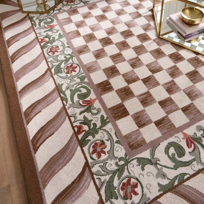 Mocha Check 8' x 10' Rug image number 1
