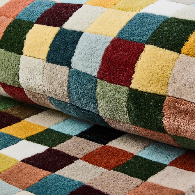 Multicolor Checkerboard 5' x 8' Rug image number 1