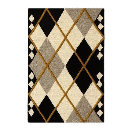 Cream Argyle 2'3" x 3'9" Rug