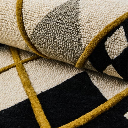 Cream Argyle 3' x 5' Rug