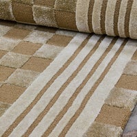 Mocha Tonal Check 2'6" x 8' Rug