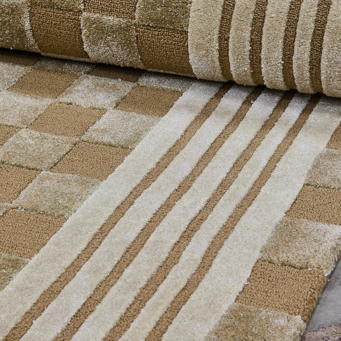 Mocha Tonal Check 2'6" x 8' Rug image number 1