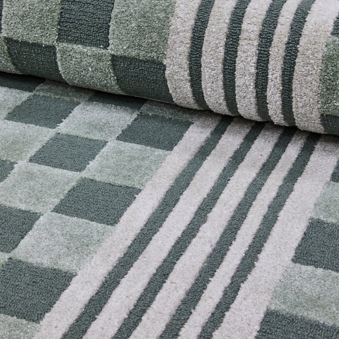 Sage Green Tonal Check 8' x 10' Rug image number 1