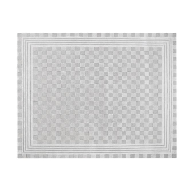 Light Grey Tonal Check 8' x 10' Rug image number 0