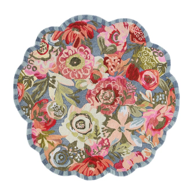 Sea Garden Floral 6' Round Rug image number 0