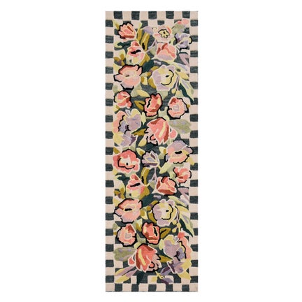 Ranunculus and Checks 2'6" x 8' Runner