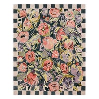 Ranunculus and Checks 8' x 10' Rug