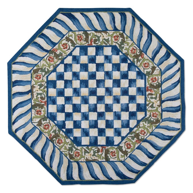 Truly Royal Check Rug - 6' Octagon Rug image number 0