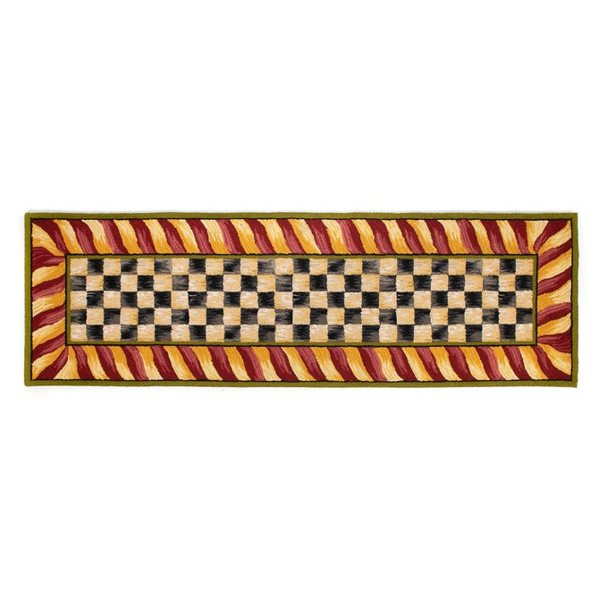 Courtly Check Red & Gold 2'6" x 8' Runner image number 0