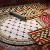 Courtly Check Red & Gold 3' x 5' Rug