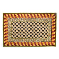Courtly Check Red & Gold 5' x 8' Rug
