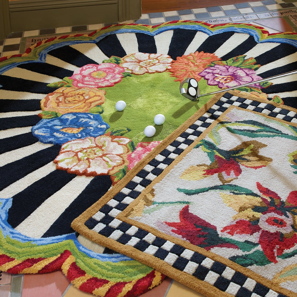 Mackenzie マッケンジーチャイルズ　丸型　ラグ　カーペット MacKenzie-Childs | Cutting Garden 6' Round Rug