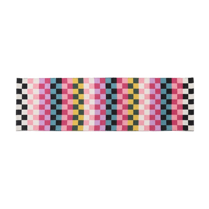 Calypso Checked 2'6" x 8' Indoor/Outdoor Runner image number 0