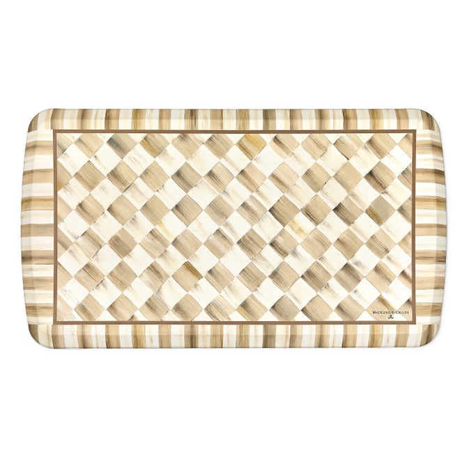 Mocha Check 20" x 36" GelPro Comfort Mat image number 0