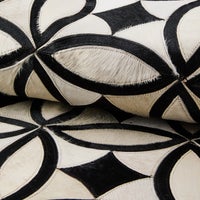 White Kyoto Hair on Hide 6' Round Rug