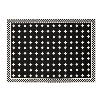 Black Tile Hair on Hide 8' x 10' Rug