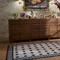 White Tile Hair on Hide 6' Round Rug