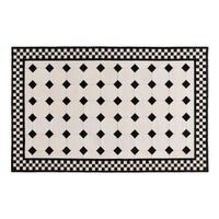 White Tile Hair on Hide 5' x 8' Rug