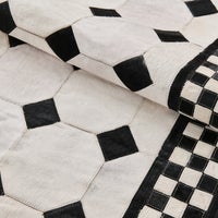 White Tile Hair on Hide 8' x 10' Rug