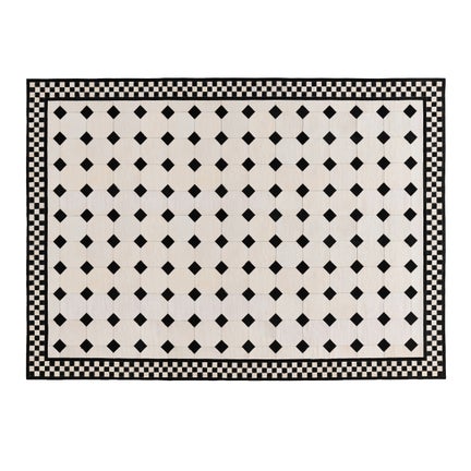 White Tile Hair on Hide 8' x 10' Rug