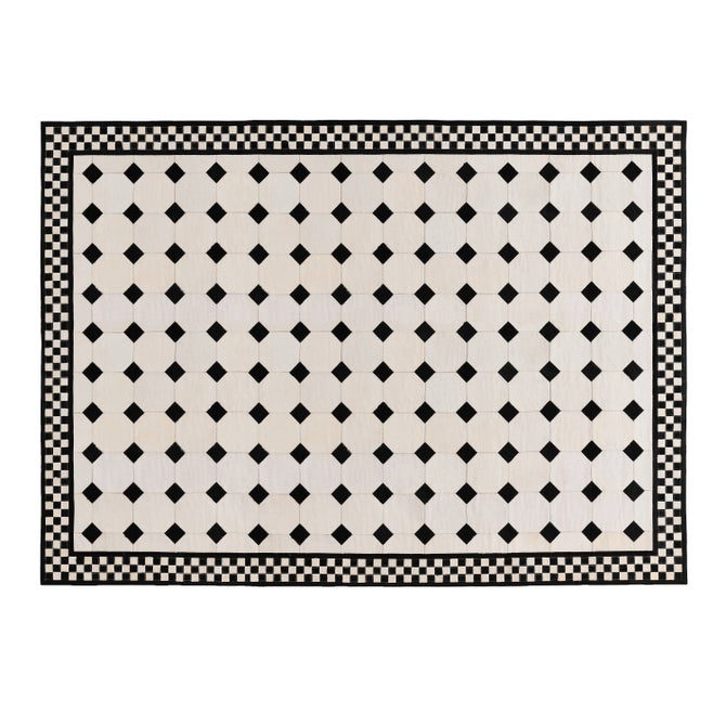 White Tile Hair on Hide 8' x 10' Rug image number 0
