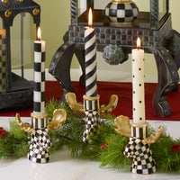 Courtly Check Moose Candlesticks - Set of 2