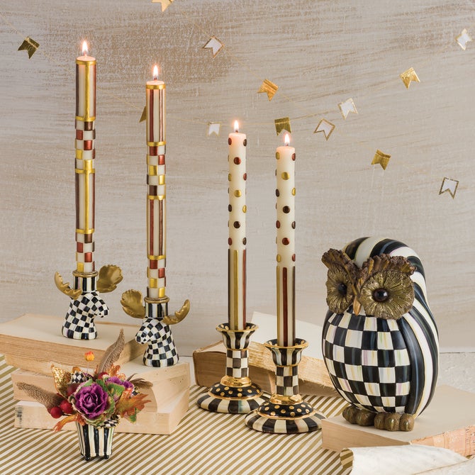 Courtly Check Moose Candlesticks - Set of 2 image number 2