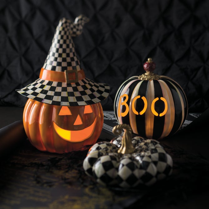 Beaded Harlequin Squashed Pumpkin image number 5