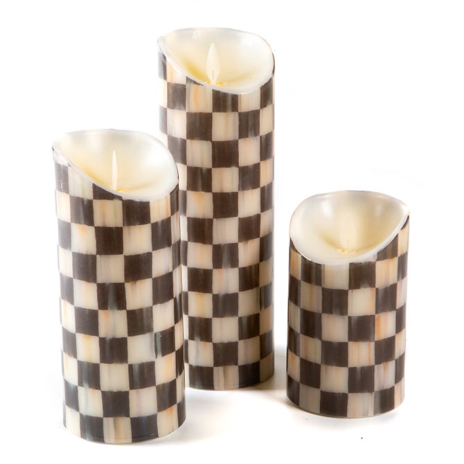Courtly Check Flicker 6" Pillar Candle image number 5
