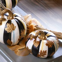 Falling Leaves Squashed Pumpkin - Small