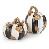 Falling Leaves Squashed Pumpkin - Small