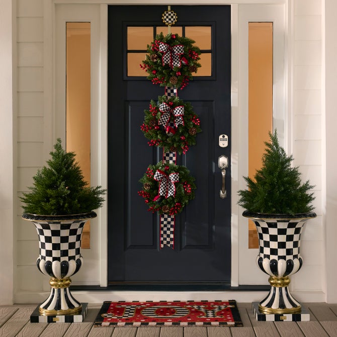 Courtly Check Pedestal Urn, Set of 2 image number 1