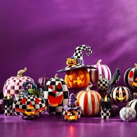 Courtly Check Tall Illuminated Jack O' Lantern