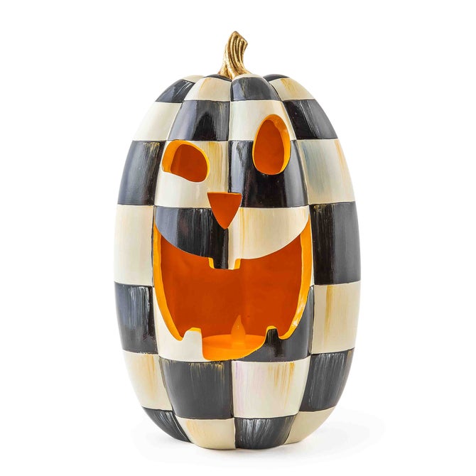 Courtly Check Tall Illuminated Jack O' Lantern image number 0