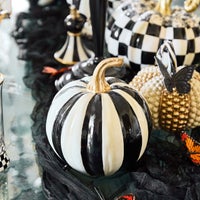 Courtly Stripe Glossy Small Pumpkin