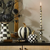Courtly Stripe Glossy Small Pumpkin