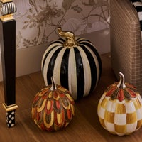 Courtly Stripe Glossy Large Pumpkin