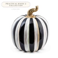Courtly Stripe Glossy Large Pumpkin